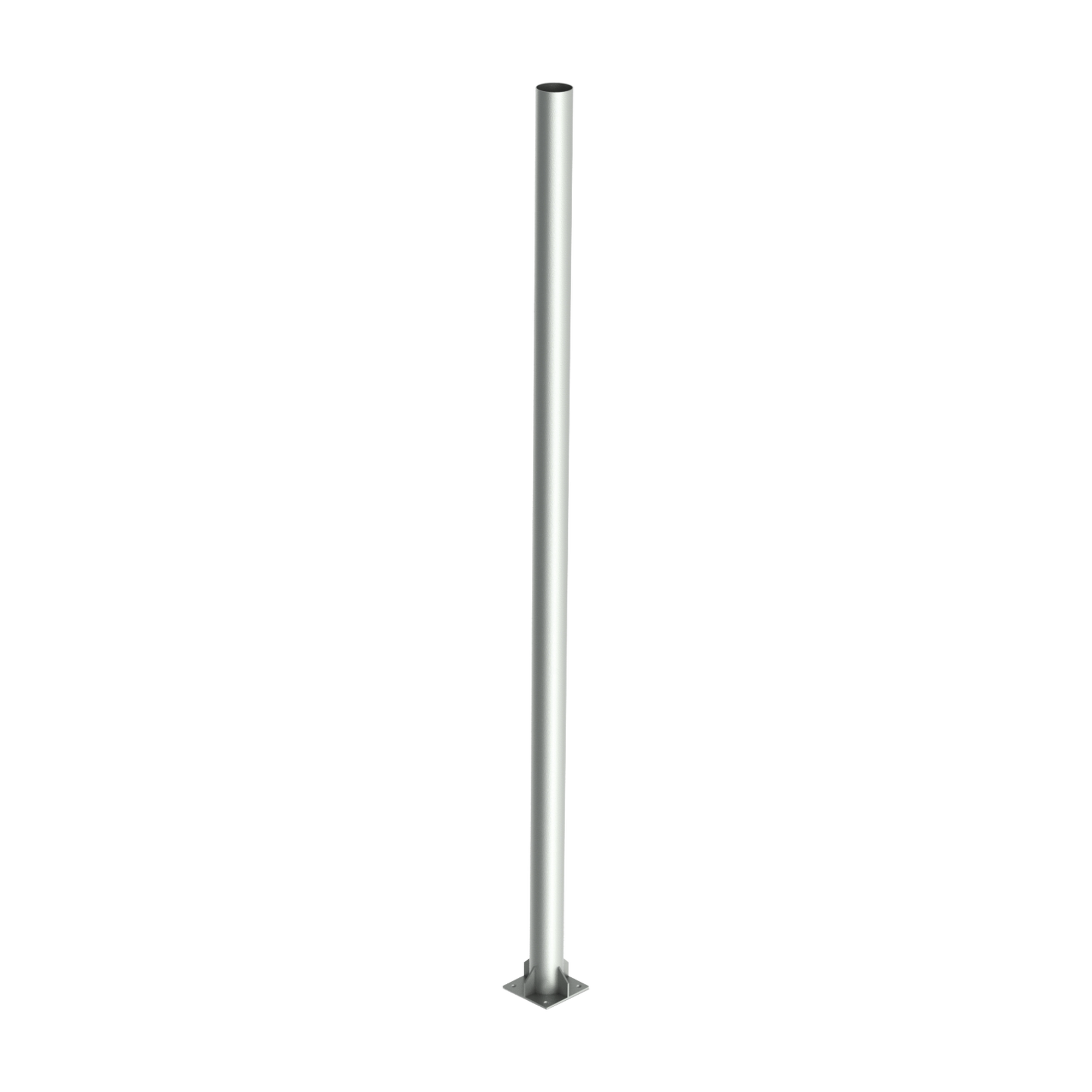 Poste de Acero Galvanizado para Videovigilancia, 6 m de altura. Poste de Acero Galvanizado para Videovigilancia, 6 m de altura.